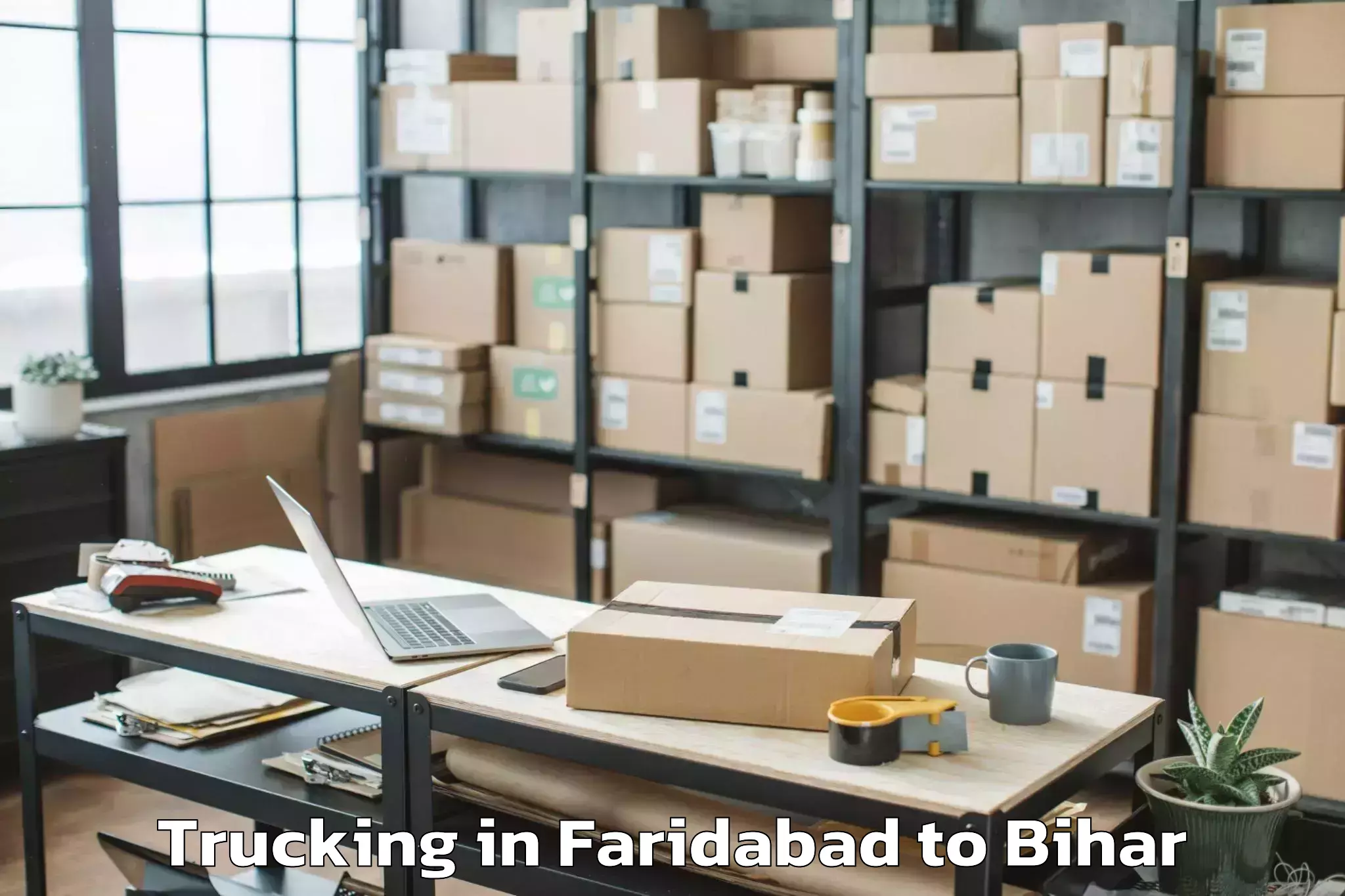 Quality Faridabad to Bairgania Trucking